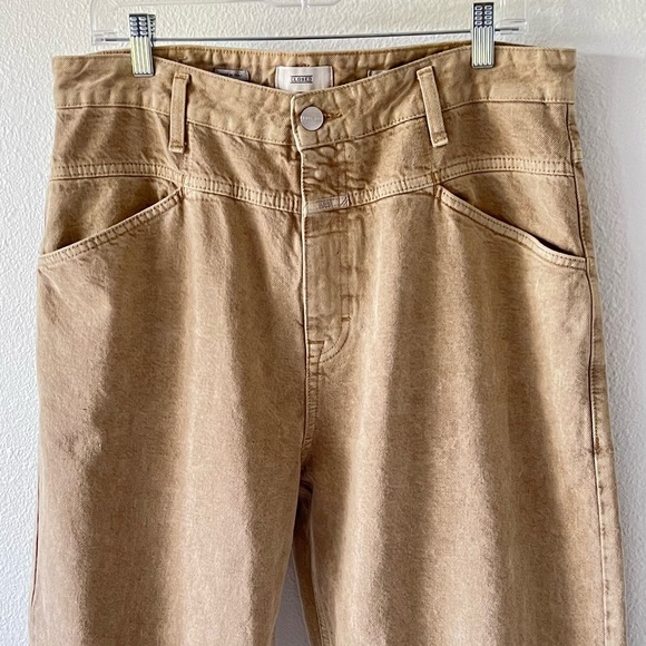 CLOSED x LENT Pant Anthro Women's Relaxed Straight Tan Denim Plus Size 33 - Picture 3 of 12